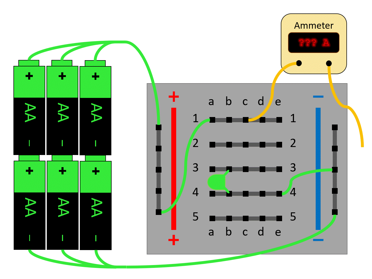 Ammeters And Voltmeters Breadboard Circuitry Unit Positive Physics