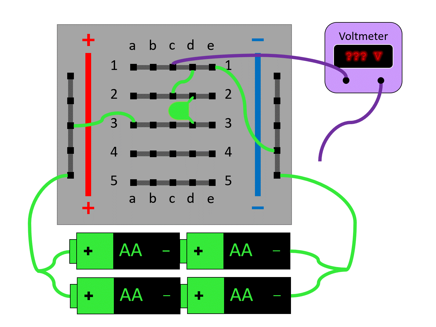 Ammeters And Voltmeters Breadboard Circuitry Unit Positive Physics