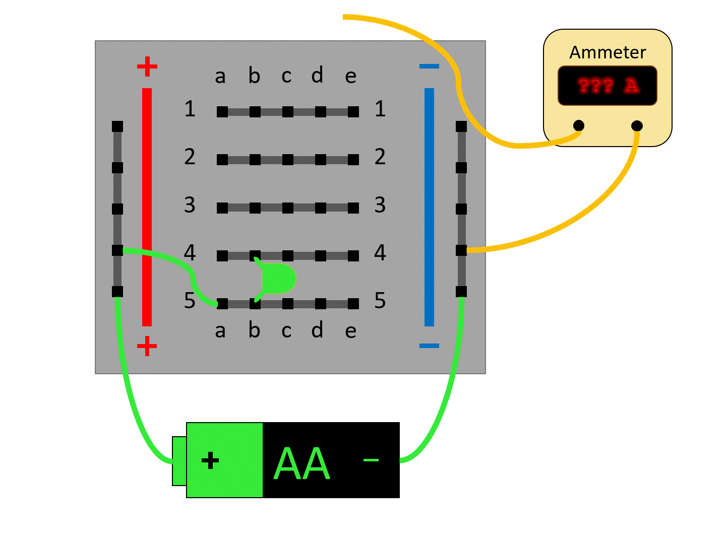 Ammeters And Voltmeters Breadboard Circuitry Unit Positive Physics