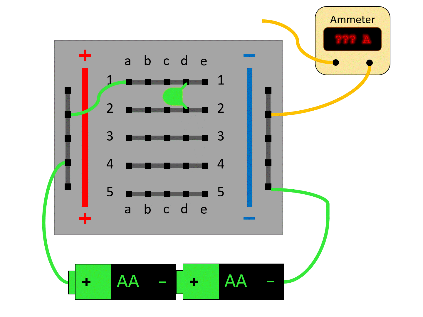 Ammeters And Voltmeters Breadboard Circuitry Unit Positive Physics