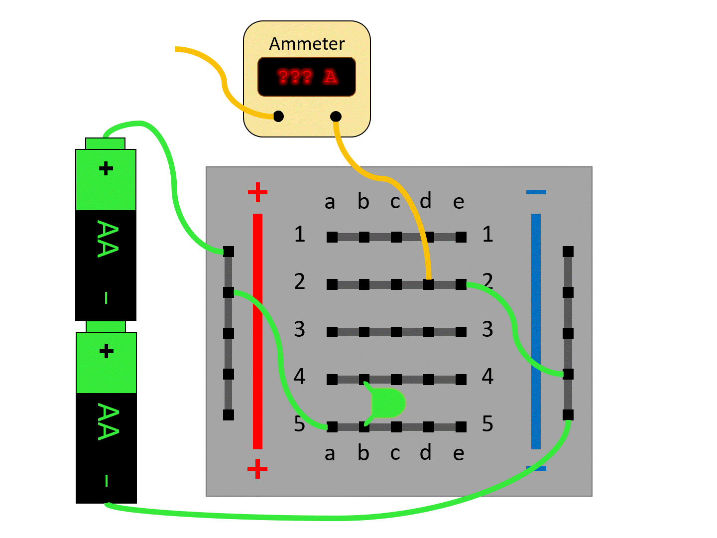 Ammeters And Voltmeters Breadboard Circuitry Unit Positive Physics