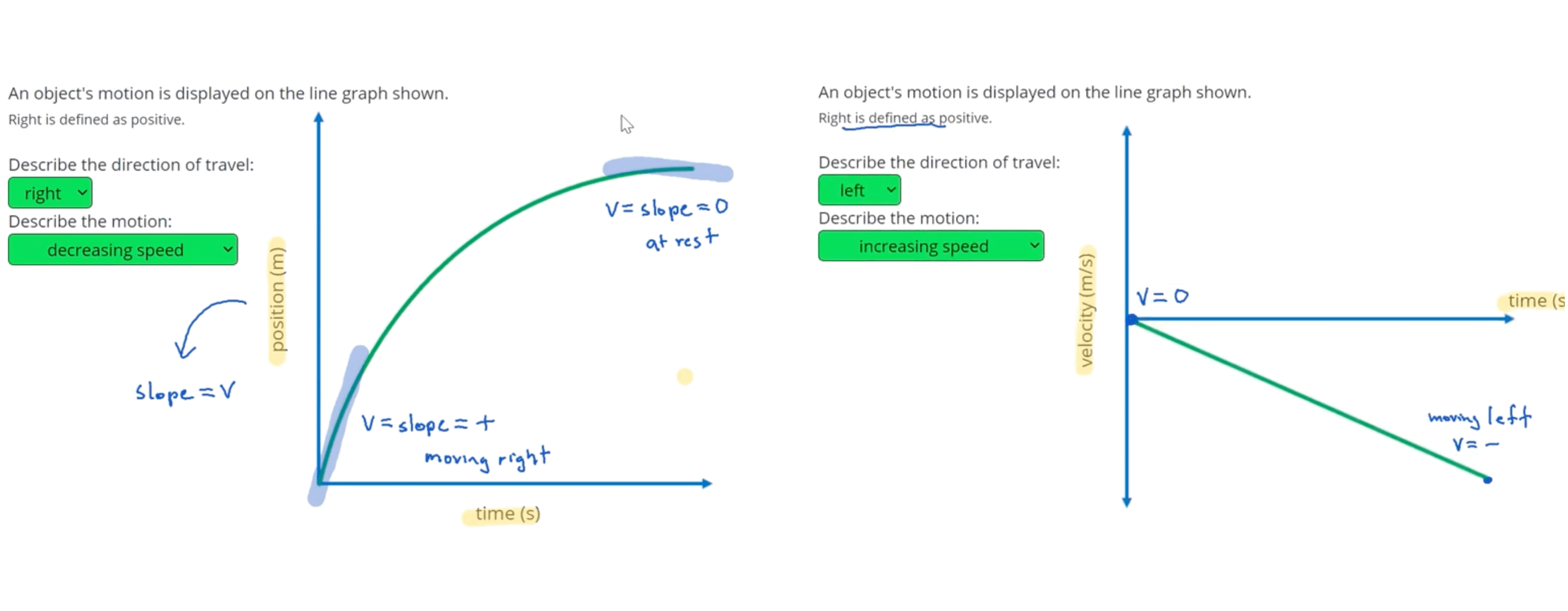 Acceleration Practice Questions - Graph Concepts - Positive Physics