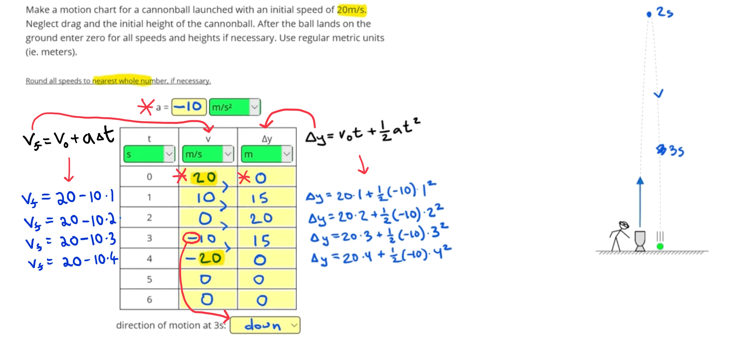 Motion Charts - Free-Fall Unit - Positive Physics